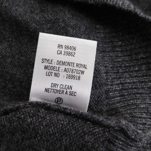 THEORY Demonte Royal Gray Cashmere Scoop Neck Sweater Pullover Knit P Tall XS - Picture 11 of 12